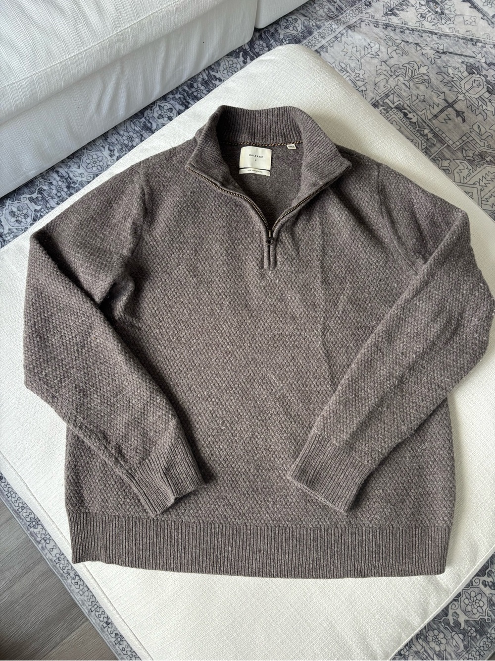 Billy Reid Merino Wool quarter zip